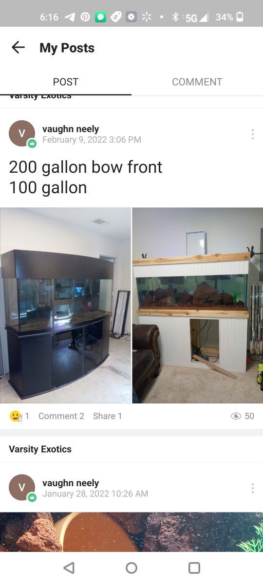 Fish Tank 100 Gallon 