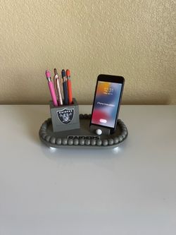 Raiders desk phone &pen organizer