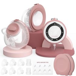 Momcozy Breast Pump V1 Pro Hospital-Grade, Hands-Free & Portable Wearable Pump, Upgraded Electric Pump with 3 Fine-Tuned Rhythms|15 Levels, Come with 