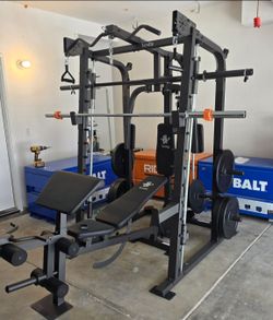 Smith Machine 2001 | Multi-Use Adj Bench | Gym Equipment | Fitness | Squat Rack | Excercise |🔴WEIGHTS AND BARBELL SOLD SEPARATELY 🔴 FREE DELIVERY 🚚