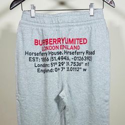 BURBERRY LOCATION PRINT TRACK PANTS 