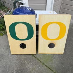 University Of Oregon 2’x4’ Cornhole Board Set (No Bags Included)