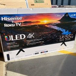 55" Hisense ULED Roku 4k Smart LED TV 