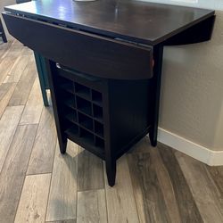 Table With Wine Storage