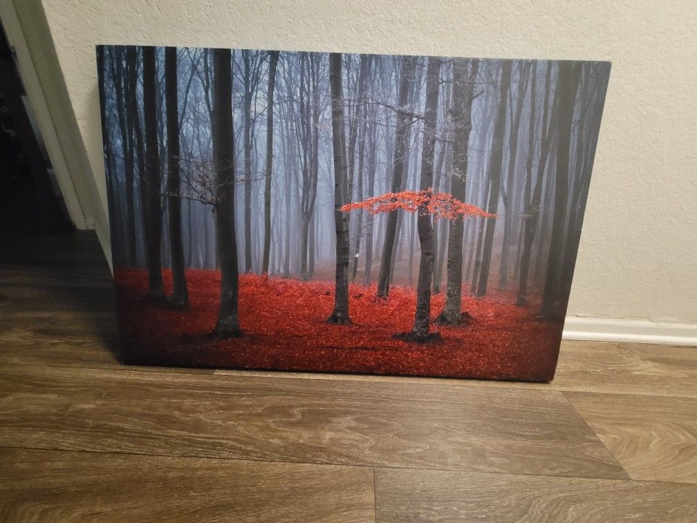 Misty Scarlett Forrest Canvas 