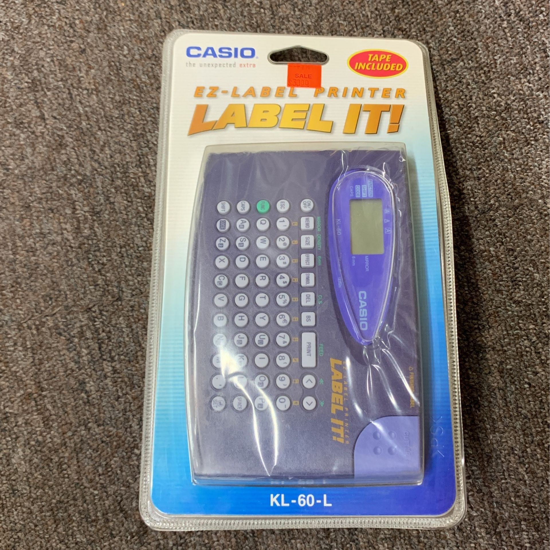 Casio EZ-Label Printer Label It KL-60-L New In Package 