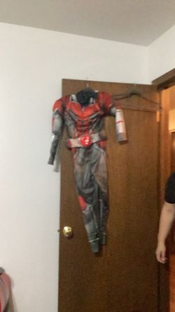 Red and Gray Superhero Costume