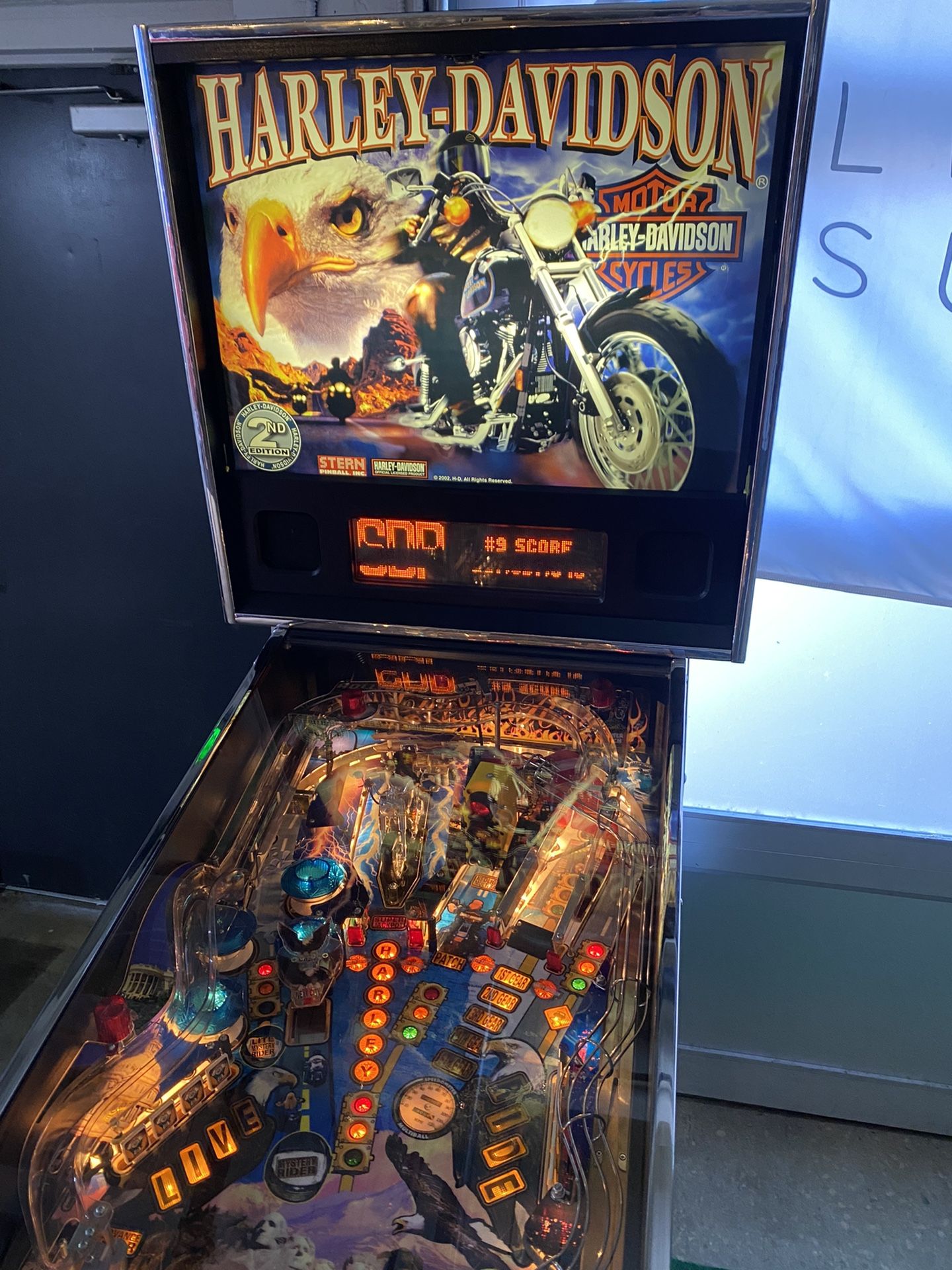 2002 Harley Davidson Pinball Machine $5500 HUO