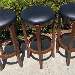 Bar Stools Swivel Chairs Set Of 3