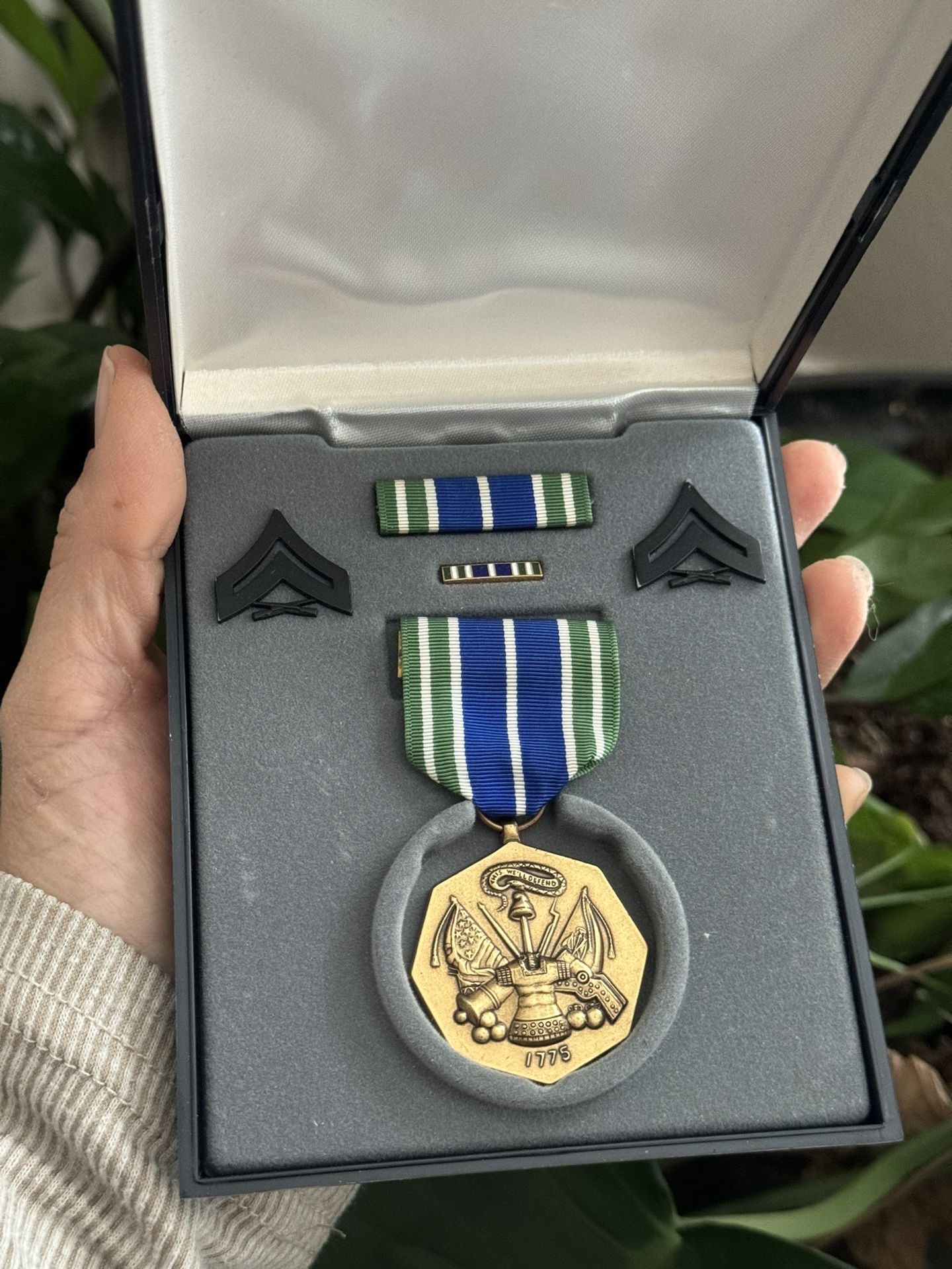 US Military Achievement Award Medal & Ribbon Plus Corporal Pins