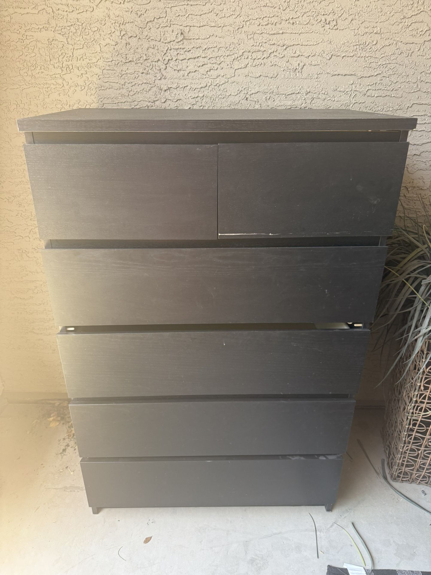 IKEA MALM Black 6-Drawer Dresser