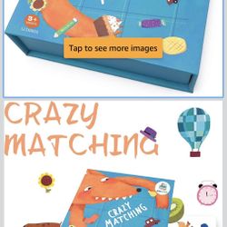 Crazy Matching,Card Games for Kids Memory &Matching Game for Kids 3 and Up Brain Games Preschool Game 