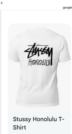 Stussy Honolulu Exclusive T shirt NEW WITH TAGS, SZ SM OR MED AVAILABLE