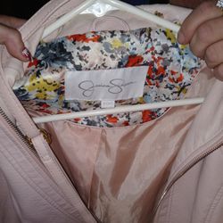 Jessica Simpson Leather Jacket/purse Set