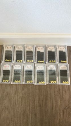 ✨ RAI YI Professional Individual Eyelash Extensions – 12 NEW Boxes + Green Ombre Tip ✨