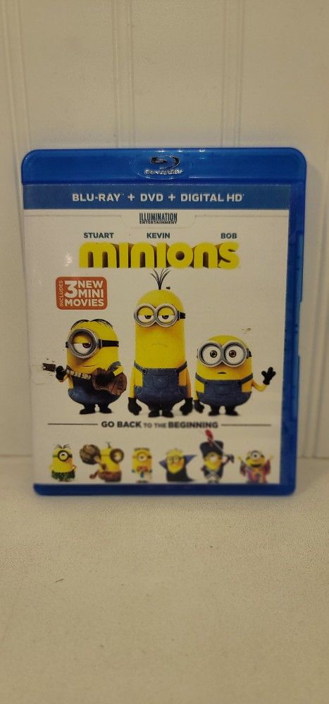 $5 BLU RAY MOVIE. MINIONS. BLU RAY ONLY. NO DIGITAL. $5 OR TRADE FOR A MOVIE TITLE I DO NOT ALREADY OWN.
