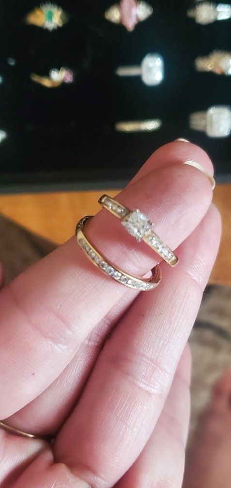 Gold Diamond Rings. Message Me For Prices.