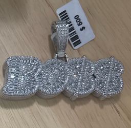 Iced Out BOSS Letter Pendant