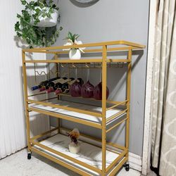 Bar cart, serving cart, coffee bar station, kitchen cart,