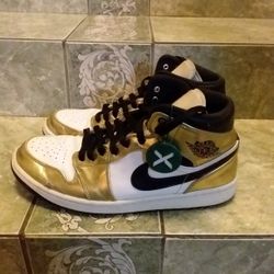 Air JORDAN Mid Metallic Gold 10.5 M 