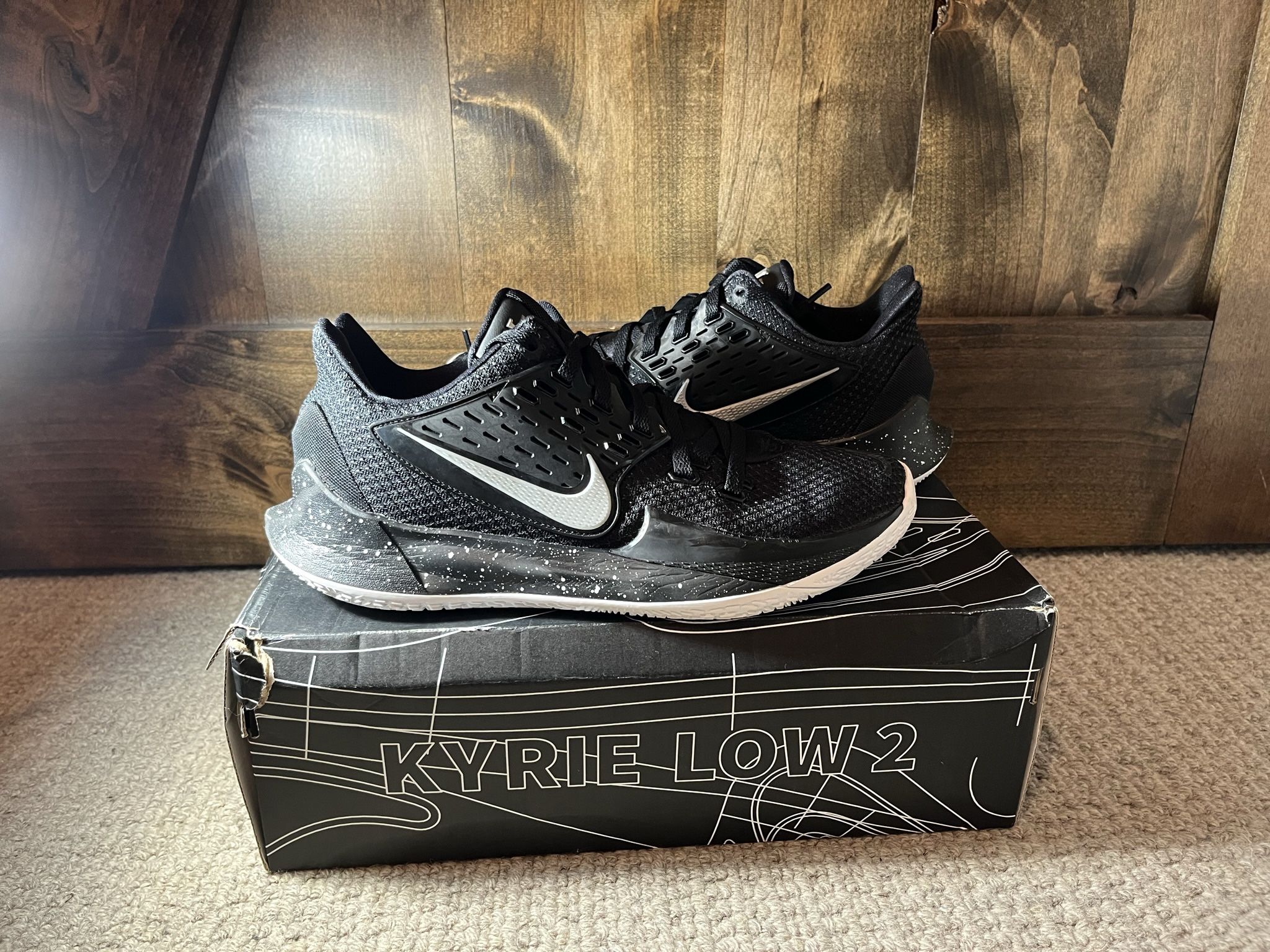 VNDS Nike Kyrie 2 Low Promo Black White Size 12 AV6337-003 for Sale in ...