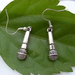 Brand New Adorable Miniature Microphone Earrings