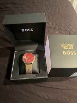 Hugo boss new watch looney tunes  women yellow gold
