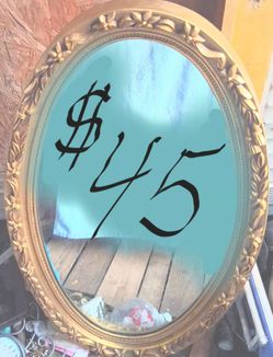Gold frame mirror