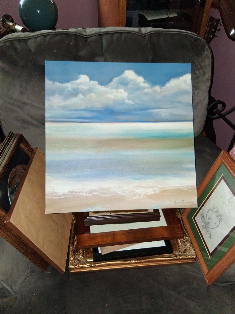 Oil Painting Of Ocean Or Beach