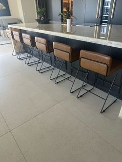 Leather Counter stools - 6