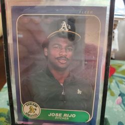 Cincinnati Reds Jose Rijo 1986 Fleer Rookie Baseball Card 
