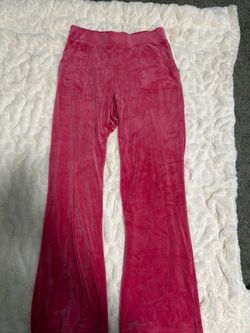 Juicy Couture Pink Velour Flare Track Pants