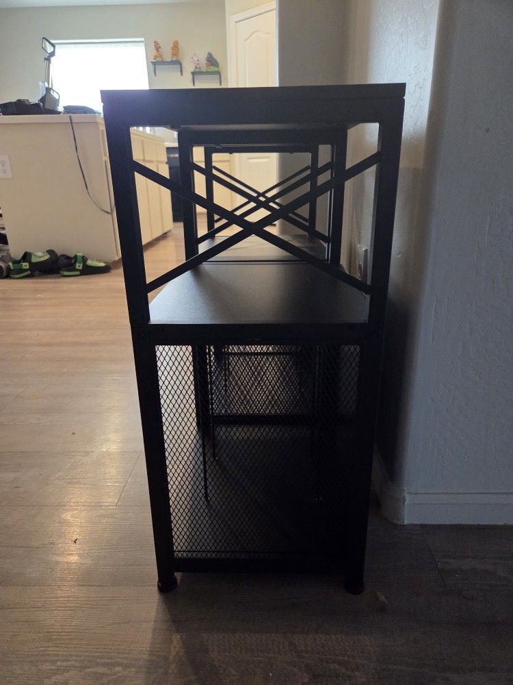 LELELINKY Industrial 3 Tier End Side Table Black Vinyl Record Player Stand
Display Shelf, Albums Storage, Sofa Bedside Table, Night Stand, Living Room