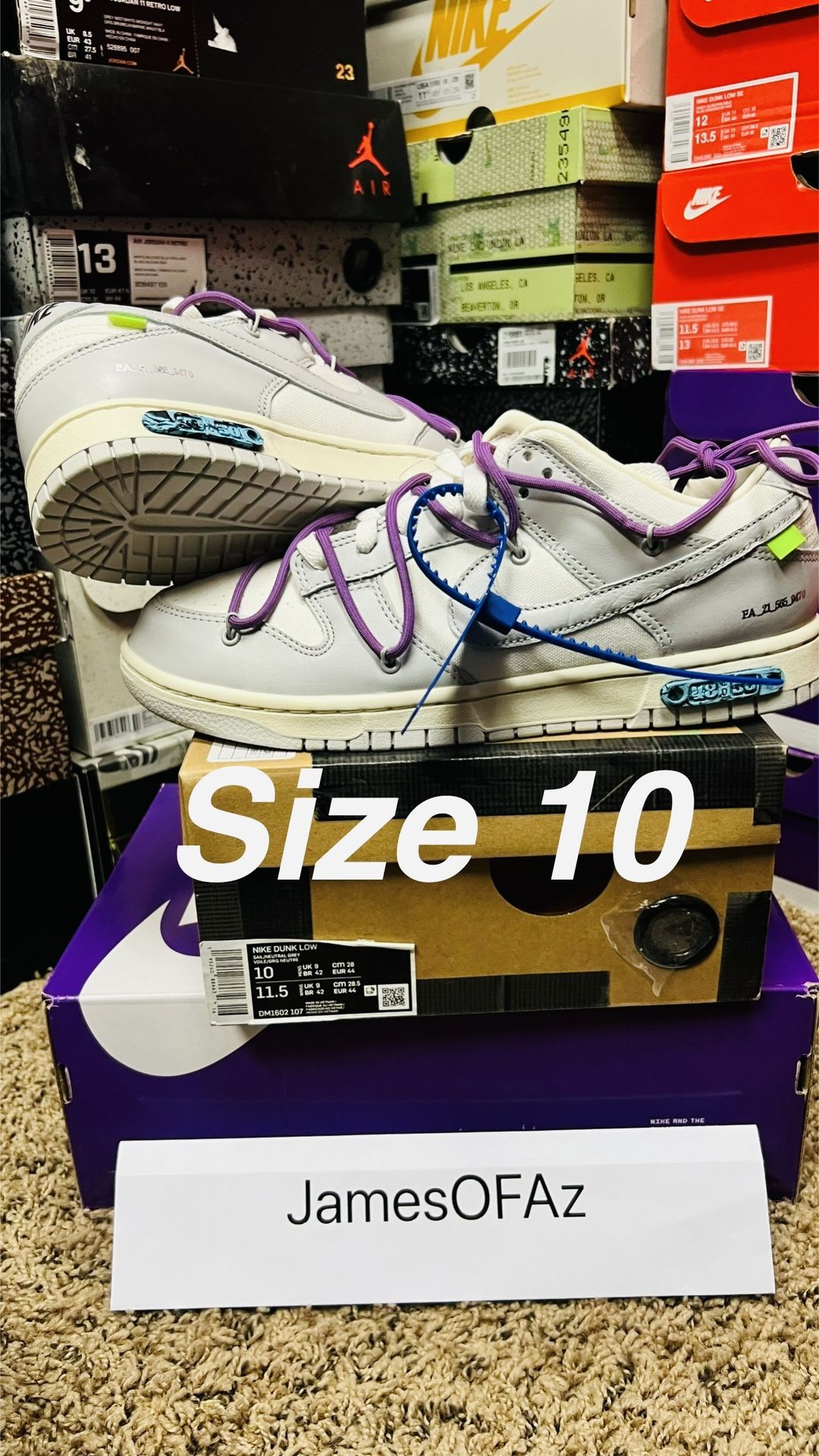 Nike Dunk Low Off White Lot 48