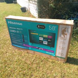 -FIRM PRICE NON-NEGOTIABLE- 58 In. Hisense 4k Roku Smart TV W/Remote