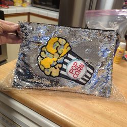 Sequin popcorn bag