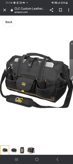 New CLC TOOL WORKS 1535 LEATHERCRAFT 18 INCH 37 POCKET TOTE BAG $70 OBO
