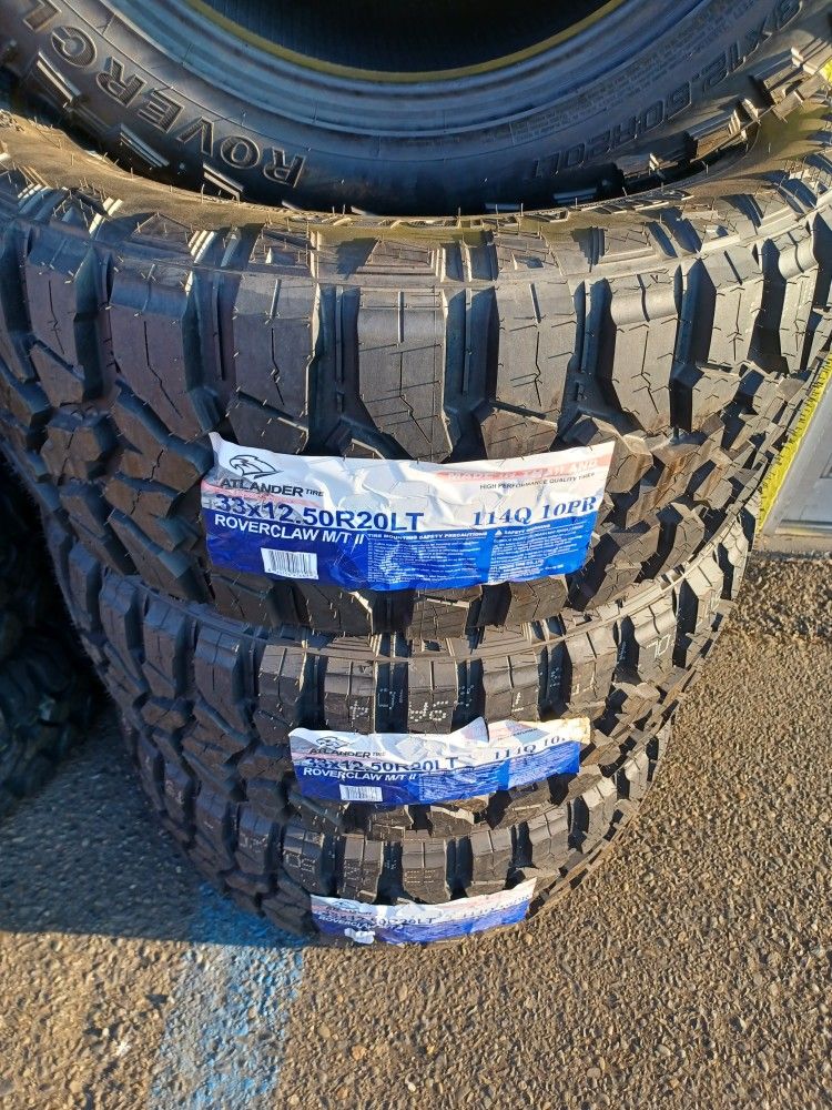 33x1250x20 Brand New Set Of 4 Tires On Sale Mud Train 10 Ply