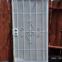 White Security Screen Door 36x80