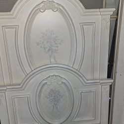 Disney Princess Twin Bed Frame And Heart Mirror With Slim Box Board 