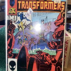 Gi joe transformers #2 comic used  Fair condition  vintage comic book titled G.I. Joe and the Transformers #2, published by Marvel Comics in February 
