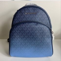 Michael Kors Abbey French Blue Ombre Medium Backpack