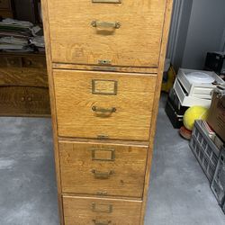 Antique Wood File Cabinet - bargain