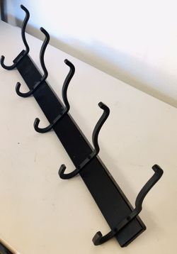 Ikea Hjalmaren Towel Rack w 5 Hooks Black brown for Sale in Chandler AZ OfferUp