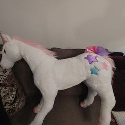 Girls Large Stuffed Unicorn 