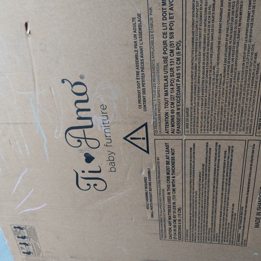 Ti Amo Full Panel Castello Convertible White Crib