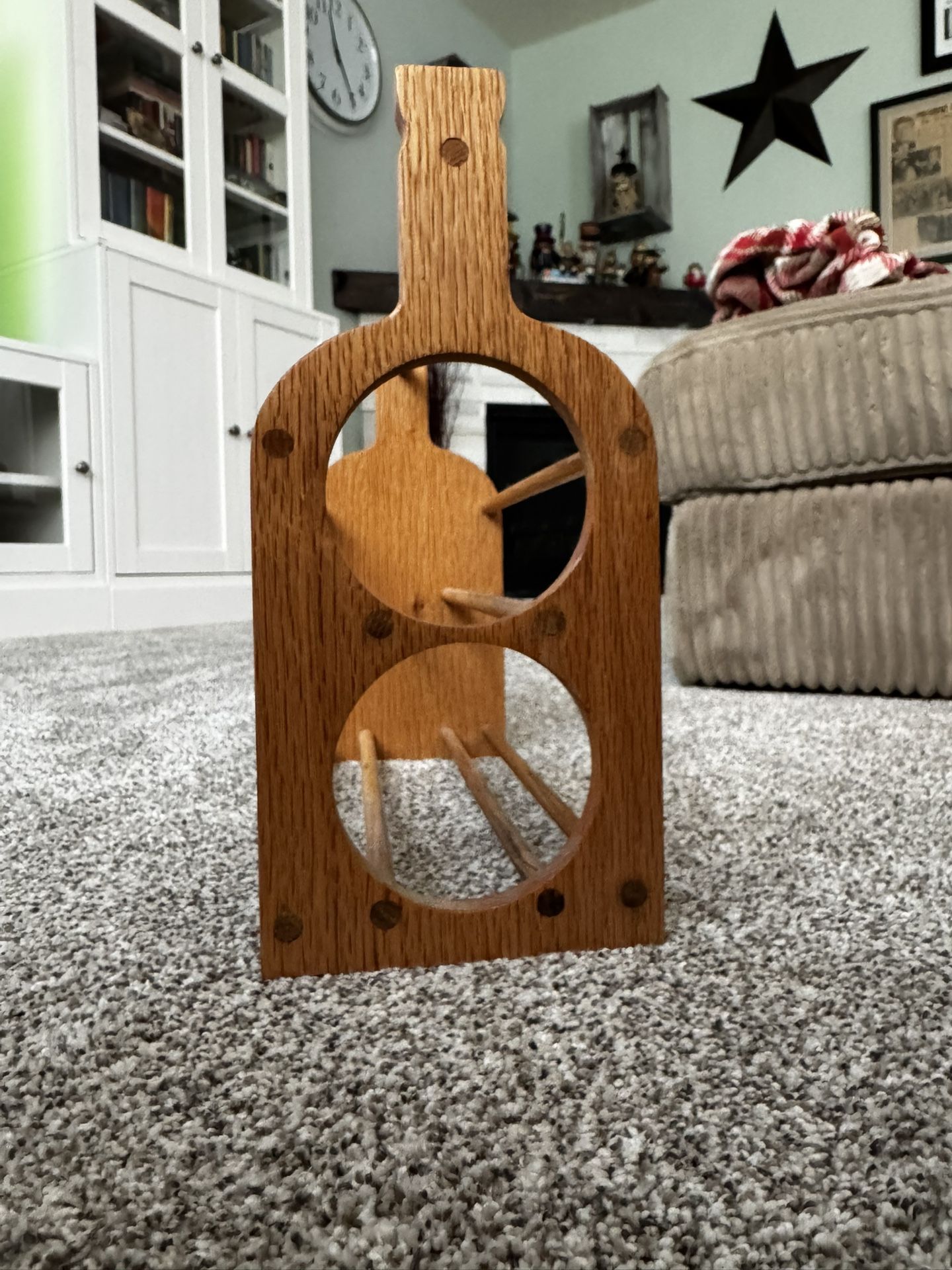 Wooden Oak Wine Rack Handmade