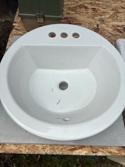 19” round bathroom sink