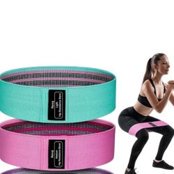 Resistance Bands Workout Pilates Set Of 2 Women Men 