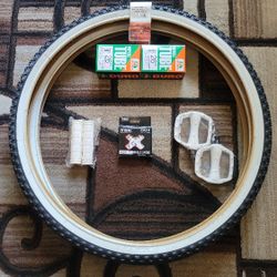 NEW Bicycle Bmx Cruiser Parts Bundle 26" White